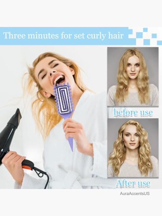 Curly Hair Set with Brush, Comb, Clips, Scrunchies & Ties Gift Box main image 4